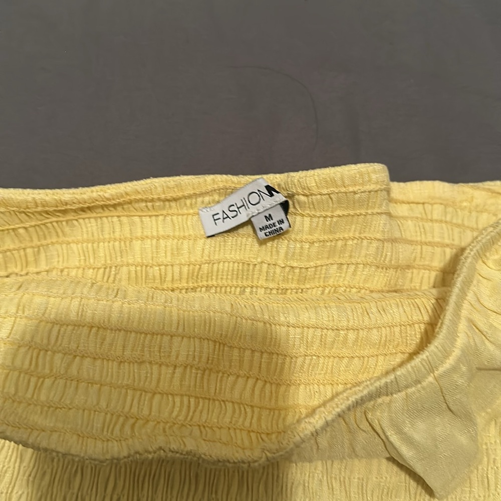 Yellow Ruffled Women's Top - Picture 2 of 2